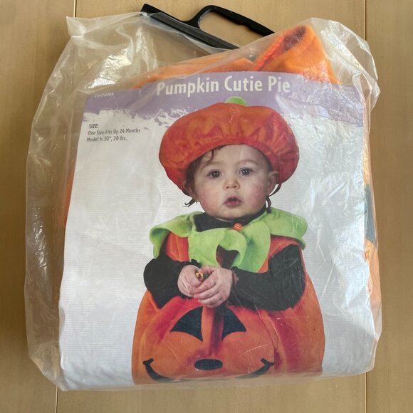 Baby Toddler Pumpkin Cutie Pie Jack-o-lantern Halloween Costume - Up To 24 Mo. - Picture 3 of 6